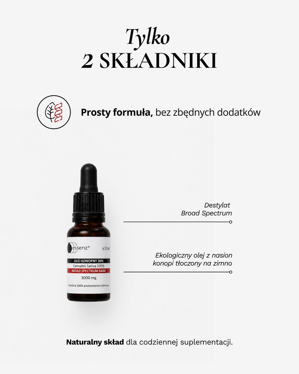Olej konopny Basic Broad Spectrum 20% 2000 mg 10 ml