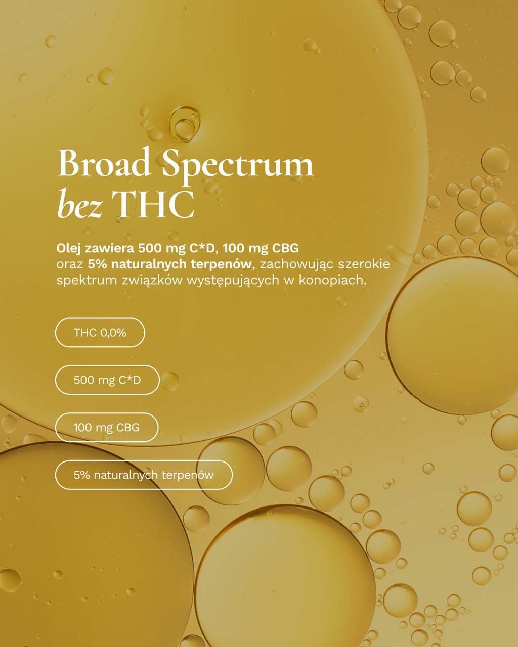 Olej konopny broad spectrum premium 600 mg 30ml
