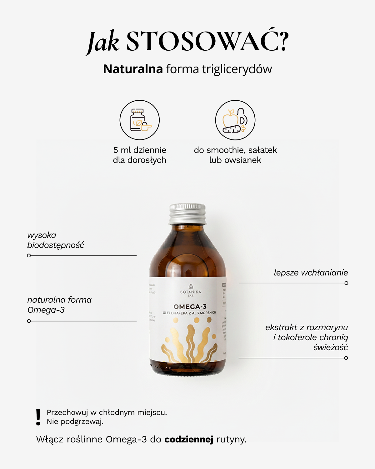 Kwasy OMEGA-3 w oleju z alg 150ml
