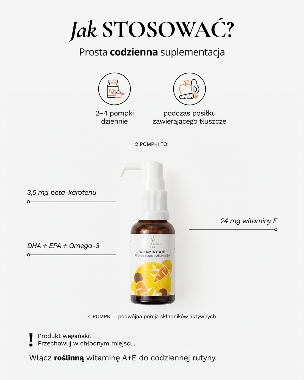 Witamina A+E pochodzenia roślinnego 20ml - suplement diety