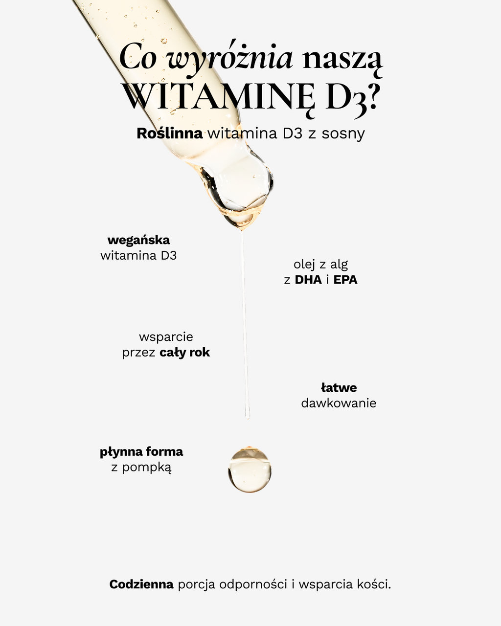 Witamina D3 pochodzenia roślinnego 20ml - suplement diety