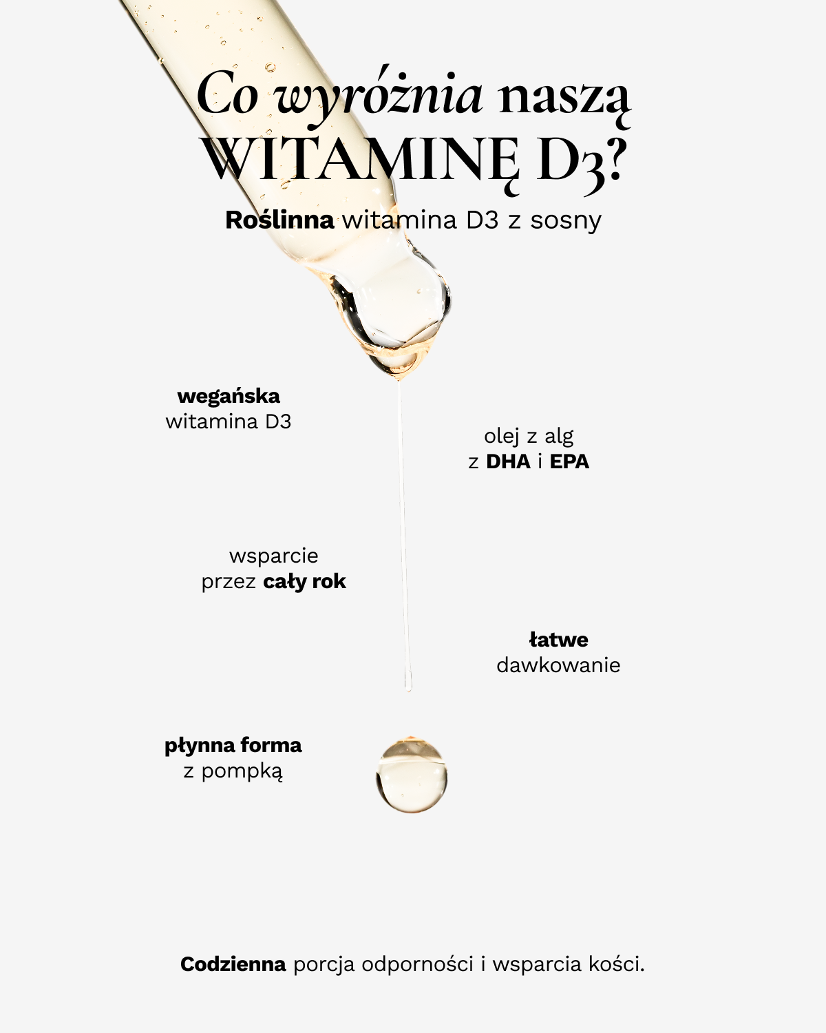 Witamina D3 pochodzenia roślinnego 20ml - suplement diety