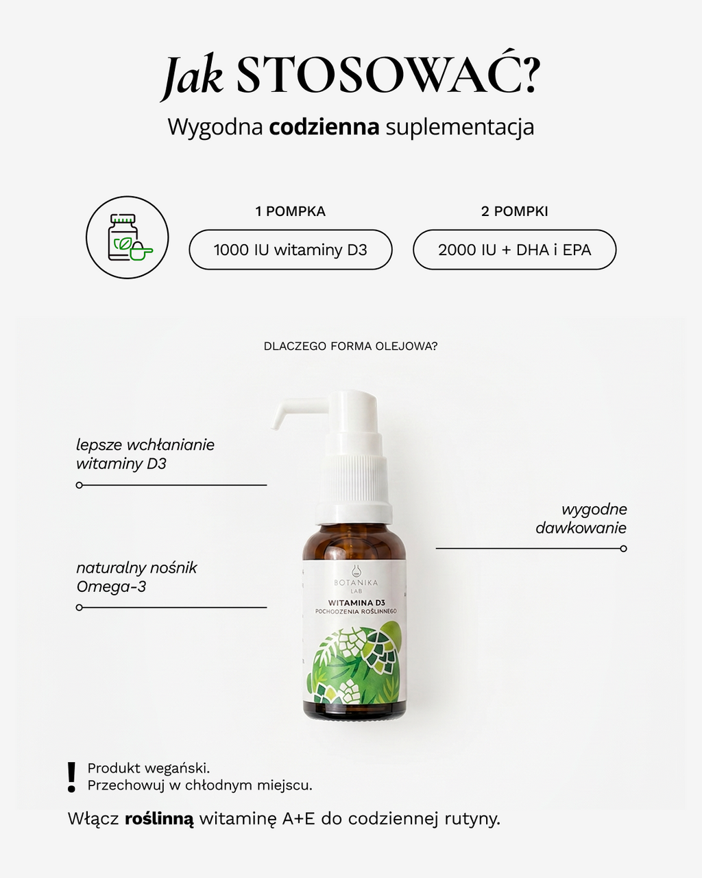 Witamina D3 pochodzenia roślinnego 20ml - suplement diety