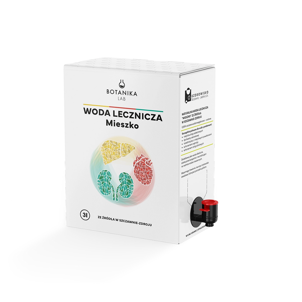 Woda lecznicza ze źródła Mieszko w Szczawnie-Zdroju 3 L