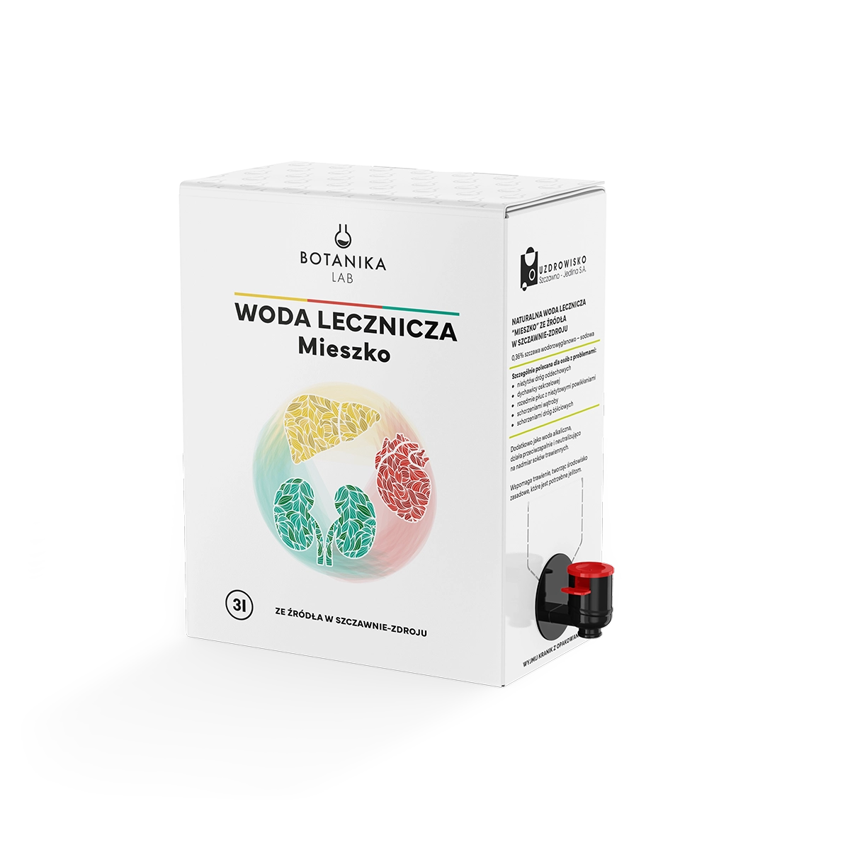 Woda lecznicza ze źródła Mieszko w Szczawnie-Zdroju 3 L