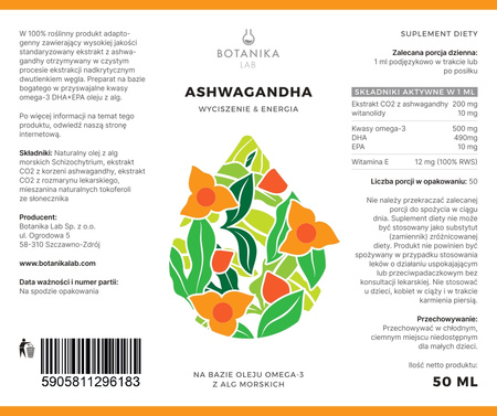 Ashwagandha - calming and energy - 50 ml